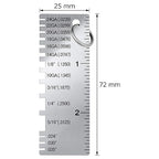 Weewooday 3 Pcs Wire/Metal Sheet Thickness Gauge Metal Tool Stainless Steel Welding One Sided Material Thickness Gauge Plated Size Inspection Tool