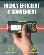 Laser Measurement Tool, Inkerma Bilateral Laser Distance Meter,Rechargeable Laser Measure with Color Backlit LCD Display, Angle Sensor, Pythagorean Mode, Area and Volume