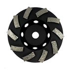 Benchmark Abrasives 4 Inch Grinder Wheels Threaded Swirly Turbo Diamond Cup Wheel with 5/8"-11 Arbor Hole for Masonry, Natural Stone, Concrete Grinding Wheel - Angle Grinder Attachments (4”)