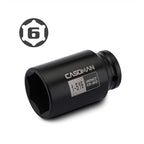 CASOMAN 1/2-Inch Drive 6-Point Deep Impact Socket- 1-5/16'' (SAE), CR-MO, for Axle Shaft Nuts, High-Torque, Corrosion-Resistant
