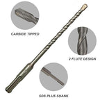10-Pack SDS Plus 1/4" x 6" Rotary Hammer Drill Bits, Carbide Tipped for Brick, Stone and Concrete