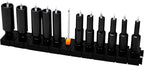 ToolBox Widget Socket Organizer ½ Inch Pro Series – Modular Magnetic Socket Holder with Missing Tool Indicator – Size Stems NOT Included - 1 Pack, 12 Organizers