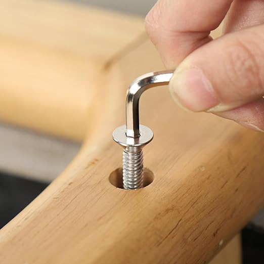1/4-20 Bolt, 1/4-20 x 3/8 Inch Flat Socket Head Screws 30Pcs, 304 Stainless Steel 18-18 Countersunk Bolts, Full Thread, with Hex Spanner