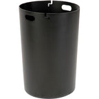 Global Industrial Heavy-Duty 36 Gallon Capacity Outdoor Metal Slatted Trash Receptacle with Rain Bonnet Lid & Plastic Liner, Green, Commercial & Industrial Trash Can