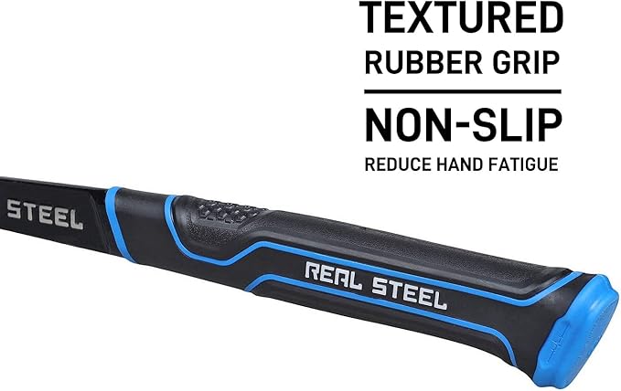 Real Steel 21 Oz One Piece Forged Milled Face Framing Hammer with Rip Claw 0517, Black