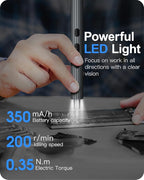 Kingsdun Mini Electric Screwdriver, 36 in 1 Cordless Precision Power Screwdriver Set with 30 Magnetic Bits, Rechargeable Repair Tool Kit with LED Lights Magnetic Mat for Camera PC Laptops