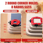 2pcs Woodworking Router Corner Radius Template, Aluminum Alloy Router Corner Jigs and Templates for Woodworking, Arc Cutting Auxiliary Tool DIY Template R10/R15/R20/R25/R30/R35/R40/R50