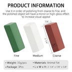 SCOTTCHEN Buffing Polishing Cutting Compounds 4 Oz. Kit - Green Fine/White Medium/Red Coarse - 3 Pack