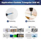 Diamond Drill Bit - BRSCHNITT 1/4 5/16 3/8 1/2 inch Masonry Drill Bits Set for Porcelain Tile Ceramic Stone Granite Marble,Hex Shank Diamond Hole Saw Drill Bit(10psc/Pack).