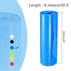 MECCANIXITY Battery Wrap PVC Heat Shrink Tubing 127mm Dia 200mm Flat 20 Feet(6meters) Blue Good Insulation for Battery Pack