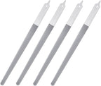 Diamond Deb Nail File 4 Pack Double Sided Fingernail Files for Natural Nails, Stainless Steel Toenail File with Sharp Pointed Tip, Professional Fine Grit Finger Nail Files for Women Men Girls (6in)