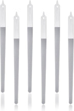 6Pcs Metal Nail Files Nail File Diamond Dust for Natural Nails Stainless Steel Nail Files with Pointed Tip Non Slip Handle Fingernail Files Diamond Nail File for Salon and Home, 8 Inches