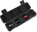 AEROFORCE 1/4-Inch Drive Click Torque Wrench (4-20 lb.ft / 5.4-27.2 Nm),72 Tooth Dual Direction Reversible Ratchet with Dual Range Scales, Precision Calibrated for Bikes & DIY