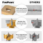 FivePears Forstner Drill Bit 3/8 inch Shank, 15/16 inch Cutting Diameter, Carbide Tipped Wood Hole Saw Auger Opener, Hole Opener Hinge Hole Cutter for Woodworking, Plastic, Plywood Products