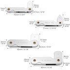 QWORK 4 Pack Radius Gauge Set, Precision Stainless Steel Measurement Tool for Convex & Concave Surfaces, R0.3-1.5mm/ R1-6.5mm/ R7-14.5mm/ R15-25mm
