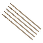 Drill Bit, #59 Cutting Diameter, 4341 HSS Gold Finish 118° Cutting Angle Number Jobber Bits - (Applications: for Drilling Soft Metal Plastic Wood), 5-Pieces