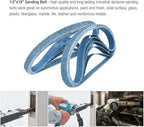 1/2 Inch X 18 Inch Sanding Belts, 4 each of 40/60/80/120 Grits, Blue Belt Sander Tool for Woodworking, Metal Polishing, Zirconia Sanding Belts (16 Pack)
