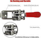 2pcs Heavy Duty Toggle Clamp Capacity 400LBs, 304 Stainless Steel Adjustable U Bolt Holding Quick Release Latch (40323-2pcs)