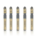Countersink Drill Bit Set, 5 Pieces High Speed Steel 82 Degree 5 Flute 6mm Round Shank Mill Cutter Bit Countersink in Sizes 1/4" Set with Carrying Case.
