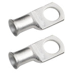SELTERM 2pcs 1 AWG 1/2" Stud Tinned Copper Wire Lugs, Battery Lugs, Ring Terminals, Battery Cable Ends, 1 Gauge Ring Terminal Connectors, UL Marine Grade Electrical Battery Terminal Connectors