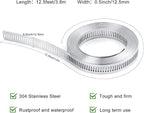 Hose Clamps, DIY 12.5 FT Metal Strap + 8 Fasteners, Hose Clamps Stainless Steel, Large Adjustable Hose Clamp Pipe Clamp for Pipe Automotive Mechanical Applications