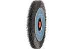 PFERD 81478 Ezmount Crimped Wheel Brush, Carbon Steel Wire, 8" Diameter, 2, 1, 3/4, 5/8" Arbor Hole, 0.014 Wire Size, 1-3/16" Trim Length, 7/8" Face Width, 4500 Maximum RPM