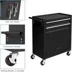 TUFFIOM 8-Drawer Rolling Tool Chest, Tool Storage Cabinet w/Lockable Wheels, Detachable Top, Drawers & Side Hooks, Mechanic Tool Organizer Box for Garage Warehouse Repair Shop