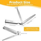 32 Blades Stainless Steel Feeler Gauge, Metric and Imperial Gap Measuring Tool Width and Thickness Feeler Gage Gauge for Spark Plug, Valve Adjustment Tool, 0.03-1mm (0.001-0.040 Inch)