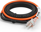VEVOR Self-Regulating Pipe Heating Cable, 18-feet 5W/ft Heat Tape for Pipes Freeze Protection, Protects PVC Hose, Metal and Plastic Pipe from Freezing, 120V