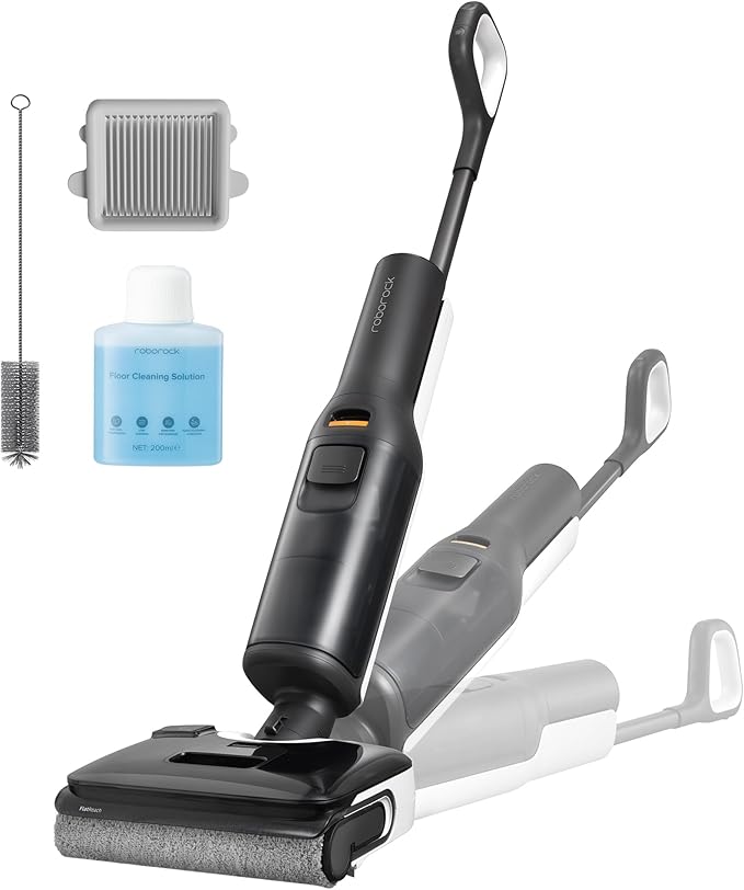 roborock F25 LT Wet Dry Vacuum Cleaner and Mop, 20000Pa Cordless Vacuum Mop Combo, 194°F Hot Water Self Cleaning & Hot Air Flash Drying, 180° Lie-Flat Hard Floor Cleaner, Edge to Edge Cleaning