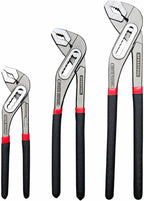 3 Pieces Groove Joint Pliers Set,8/10/12 inch Adjustable Pliers Multi-Purpose Water Pump Tongue And Groove Plier Set for Home and Industrial Repair