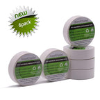 Electrical Tape White 6 Pack 3/4-Inch by 30 Feet, Voltage Level 600V Dustproof, Adhesive for General Home Vehicle Auto Car Power Circuit Wiring White