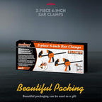 HORUSDY 6" Mini Bar Clamps for Woodworking - 2 Pack Quick Clamps F Clamp with 75 LBS Load Limit
