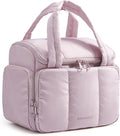 BAGSMART Toiletry Bag Large Roomy Makeup Bag, Portable Makeup Bag with Handle for Travel-Sized Shampoo, Conditioner & Brushes Set, Pink
