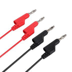 Sumnacon Multimeter Test Lead Set - Stackable Banana Plug to Test Hook, Banana Plug to Alligator Clips Test Cable Kit, Flexible Silicone Electrical Test Wire Leads with Protective