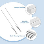 uxcell 5 Pcs Square Steel Key Stock, 1/8" x 1/8" x 12" Cold-Drawn 45# Steel Bars Precision Key Stock for Gearbox Coupling, Silver Tone
