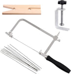 Tanstic 15-Piece Jewelry Saw Frame Kit with Blades, Bench Pin Clamp Set, V-Slot V-Top Bench Pin, Adjustable Cutting Tools for Jewelry Making