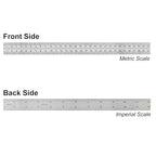 ChgImposs 12" Adjustable Sliding Combination Square Ruler & Protractor Level Measure Measuring Set, Inch/Metric