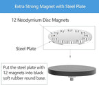 Heavy Duty Large Magnetic Hooks, Strong Magnet Hooks for Garden Tools,Hose,Straps,Steel Pegboard,Workshop,Anti-Scratch EV Charger Holder,Magnetic Cable and Tool Holder(2 Pack)