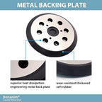 5 Inch 8 Hole Hook and Loop Metal Orbital Sander Pad Compatible with Makita BO5010 BO5030 BO5031 BO5041 XOB01Z Random Orbital Sander, 3 Screw Holes Sanders Replacement Pad Part for 743081-8 743051-7