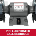 JET 8-Inch Bench Grinder, 3450 RPM, 1/2 HP, 120V 1Ph (Model JBG-8)