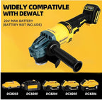 Cordless Angle Grinder for DEWALT 20V MAX Battery, 10000 RPM Brushless Grinder 4-1/2", 3 Variable Speed for Cutting, Griding, Polishing (No Battery)
