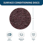 Benchmark Abrasives 2 Inch Sanding Discs Quick Change Nylon Surface Conditioning Discs, Drill & Die Grinder Sanding Disc Rust Remover for Metal Paint Stripper & Removal, Polishing - (25 Pack)(Medium)