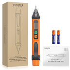 Proster Non Contact Voltage Tester Pen - Adjustable AC Voltage Detector, Electric Volt Pen Tester Pen 12-1000V/48-1000V with LED Flashlight