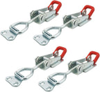 4 Pcs Heavy Duty Toggle Clamp Latch 4002 Adjustable Latch Hardware, 551Lbs Holding Capacity, Quick Release Pull Latch Clamp for Box Case Trunk, Industrial EquiIpment, Smoker Door and More (4.9inch)