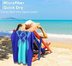2 Pack Microfiber Lightweight Beach Towel 71"x32" Oversized Extra Large Thin Sand Free Towels Travel Swim Pool Yoga Gym Camping for Adults Women Men Beach Essentials Accessories Vacation Gift