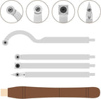 4-Pieces Carbide Tipped Woodturning Tools Lathe Chisel Set with Stainless Steel Blade, Wooden Box