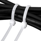 URBEST 100 Pcs Self Locking Wire Cable Zip, Tie Fasten Wrap 6 Inch Nylon Zip Tie (100, White)