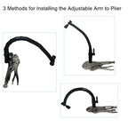 Disc Brake and Rotor/Ball Joint Gage Set, MFQNENLK 0-1"/0.001" Indicator with 360 Deg Flexible Arm & 7 in Locking Pliers, 0.001'' Precision Automotive Dial Indicator Brake Runout Gauge Measuring Tool