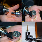 Impact Grade Power Hand Tools Driver Sockets Adapter Extension Set, 3Pcs 1/4 3/8 1/2" Hex Shank Drill Nut Driver Bit Set + 105 Degree Right Angle Driver Extension Screwdriver Drill Attachment